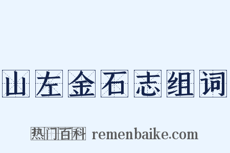 山左金石志组词是什么意思的图片